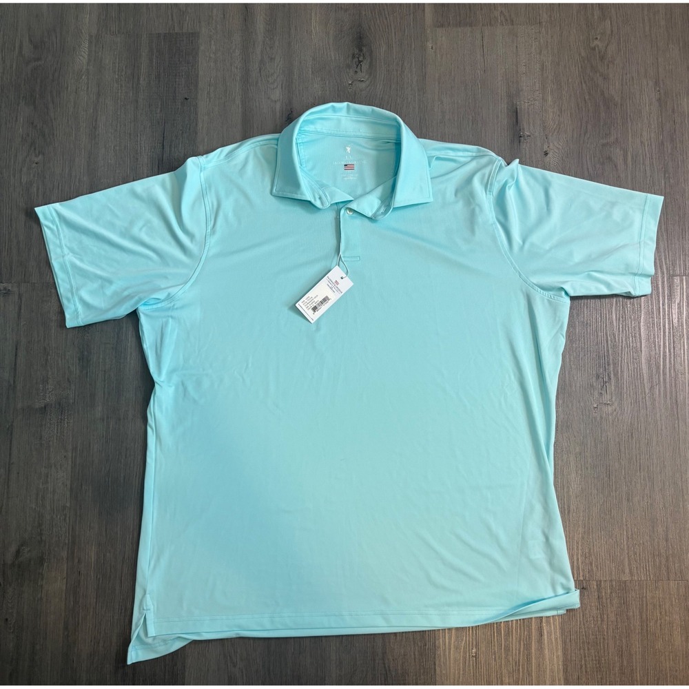 Fairway & Greene St Barts Polo Shirt Mens XL Blue Solid Golf Tournament
